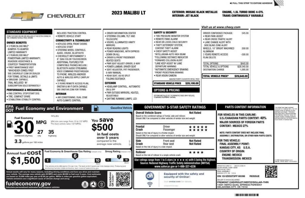 Florida Fine Cars - Used CHEVROLET MALIBU 2023 MARGATE LT