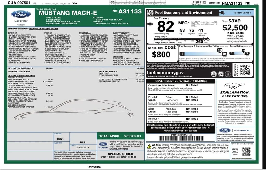 Florida Fine Cars - Used FORD MUSTANG MACH-E 2022 WEST PALM GT