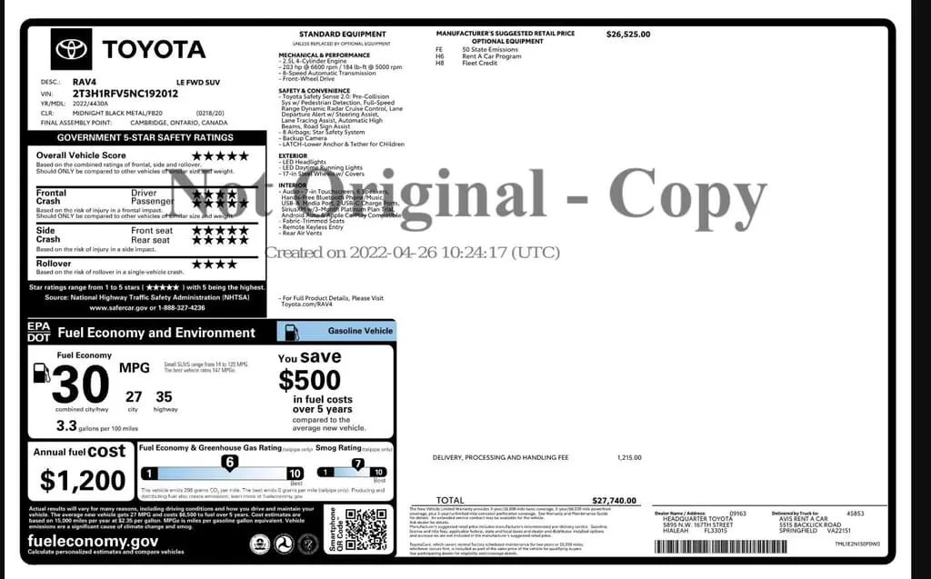 Florida Fine Cars - Used TOYOTA RAV4 2022 WEST PALM LE