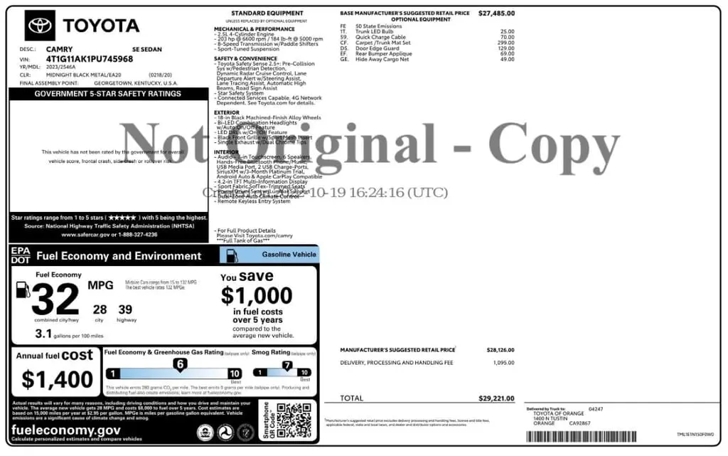 Florida Fine Cars - Used TOYOTA CAMRY 2023 MARGATE SE
