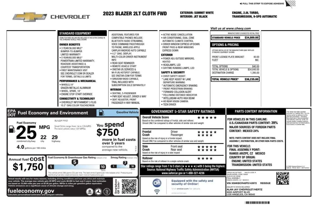 Florida Fine Cars - Used CHEVROLET BLAZER 2023 WEST PALM LT