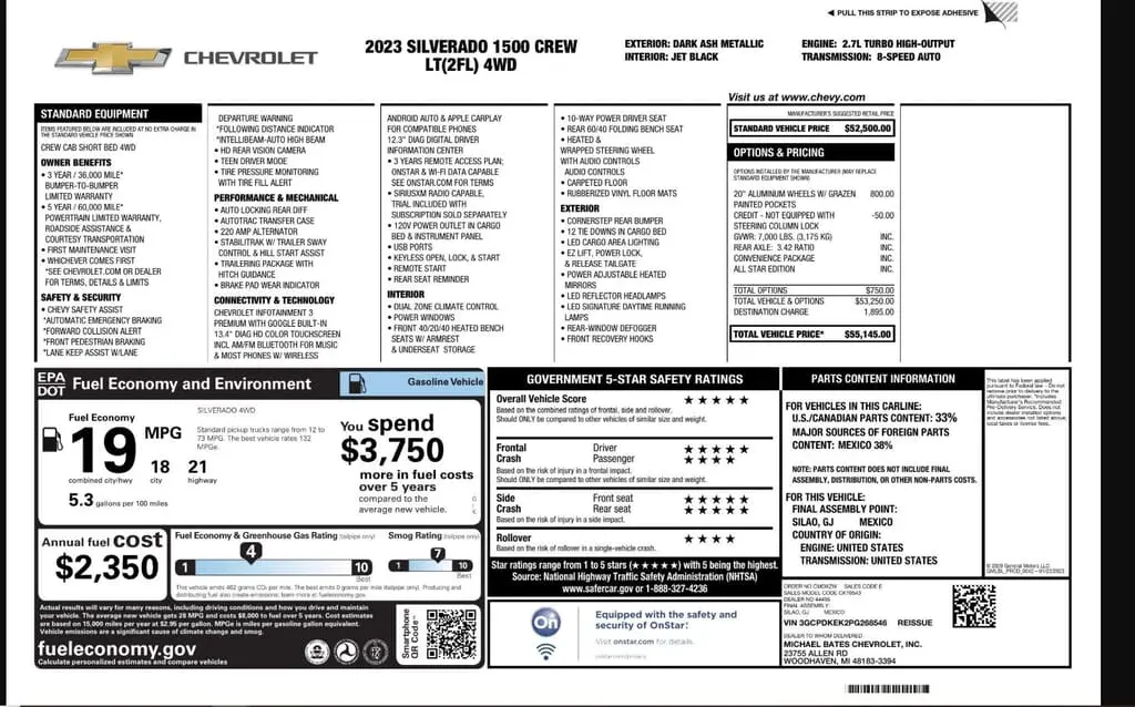 Florida Fine Cars - Used CHEVROLET SILVERADO 1500 2023 WEST PALM LT