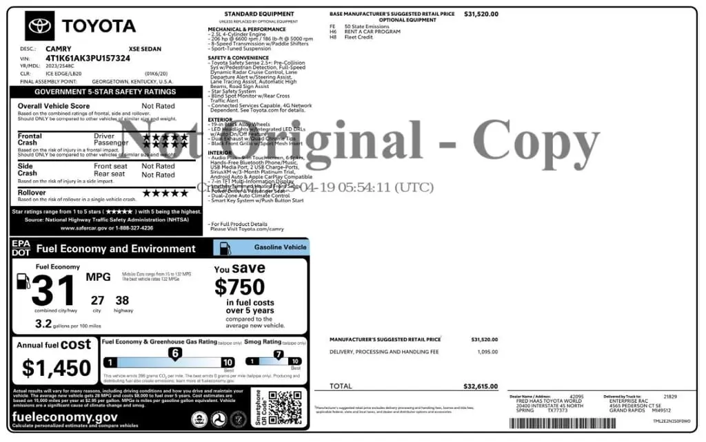 Florida Fine Cars - Used TOYOTA CAMRY 2023 MARGATE XSE