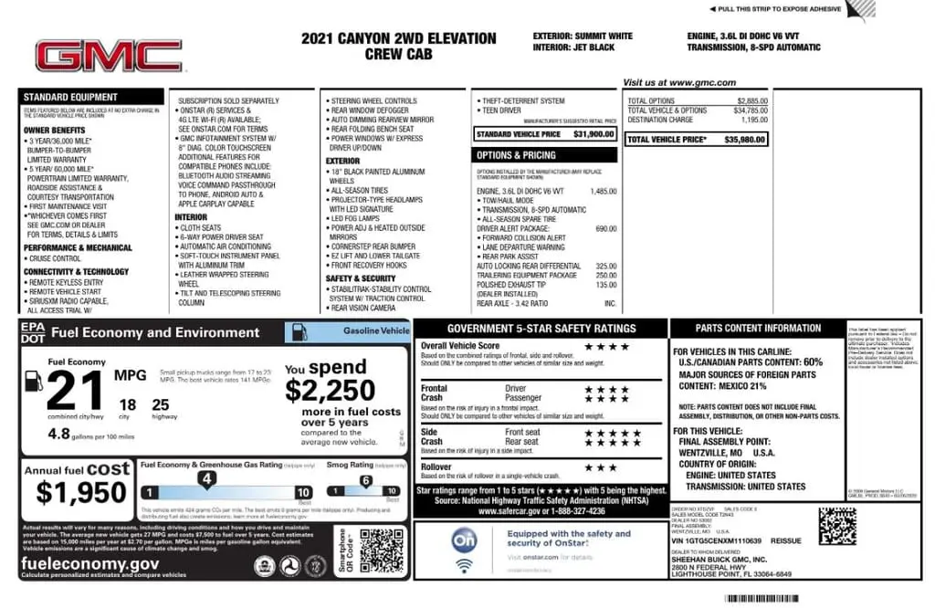 Florida Fine Cars - Used GMC CANYON 2021 MARGATE V6