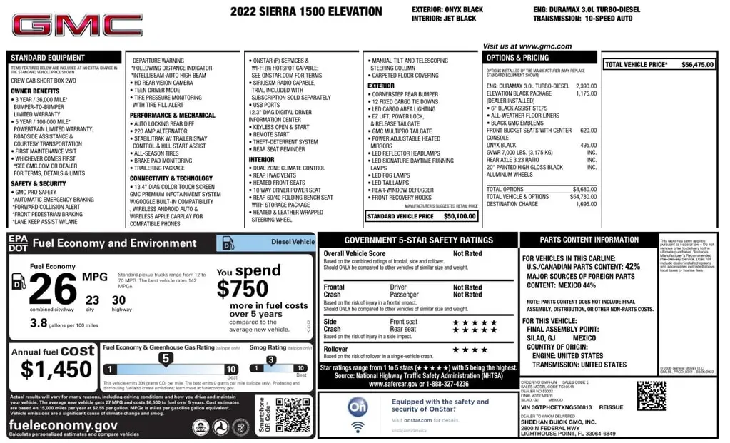 Florida Fine Cars - Used GMC SIERRA 1500 2022 ORLANDO ELEVATION