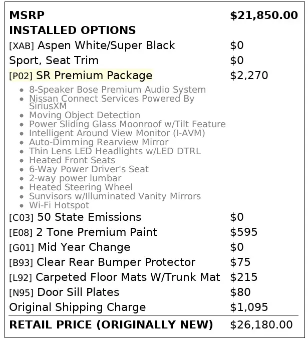 Florida Fine Cars - Used NISSAN SENTRA 2021 ORLANDO SR PREMIUM