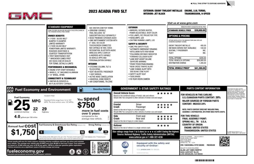 Florida Fine Cars - Used GMC ACADIA 2023 MARGATE SLT