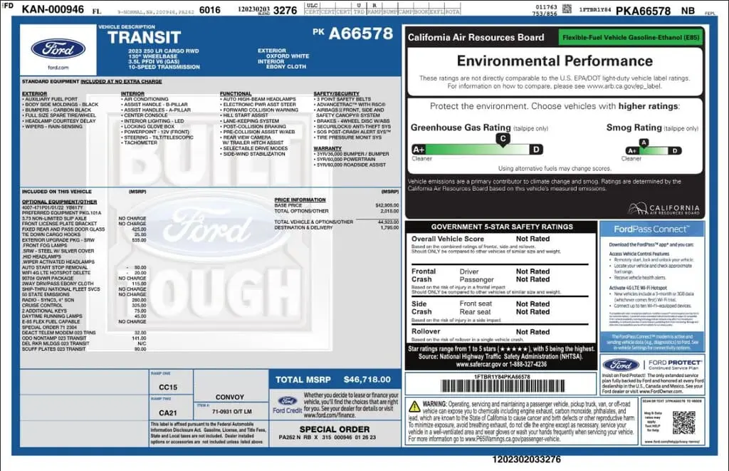 Florida Fine Cars - Used FORD TRANSIT 2023 MARGATE