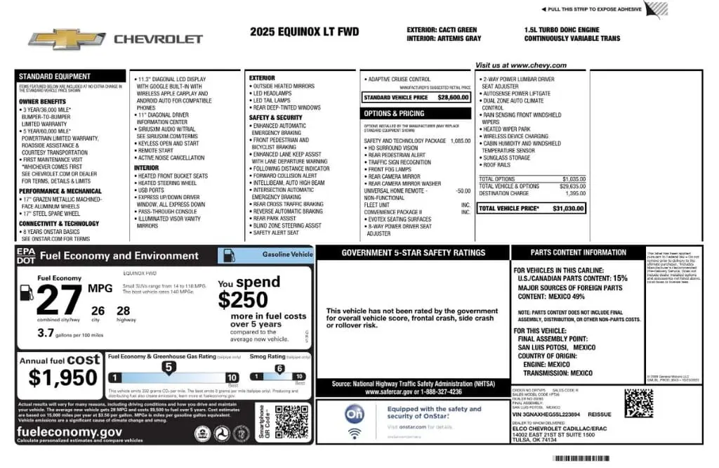 Florida Fine Cars - Used CHEVROLET EQUINOX 2025 WEST PALM FWD LT