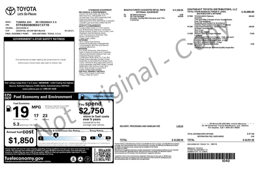 Florida Fine Cars - Used TOYOTA TUNDRA 4WD 2022 MARGATE SR