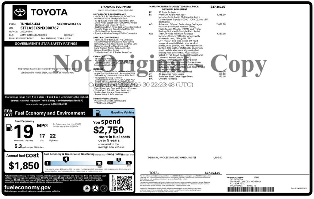 Florida Fine Cars - Used TOYOTA TUNDRA 4WD 2022 MARGATE SR5