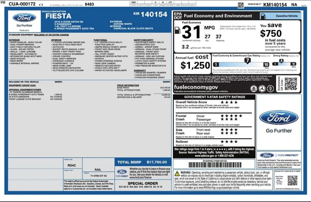 Florida Fine Cars - Used FORD FIESTA 2019 MARGATE SE