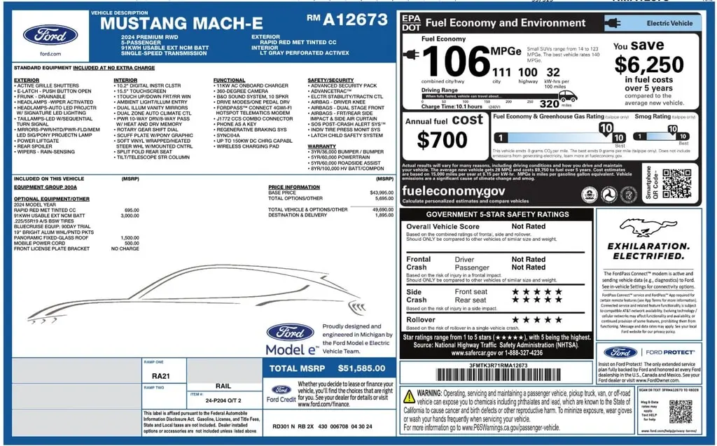Florida Fine Cars - Used FORD MUSTANG MACH-E 2024 ORLANDO PREMIUM