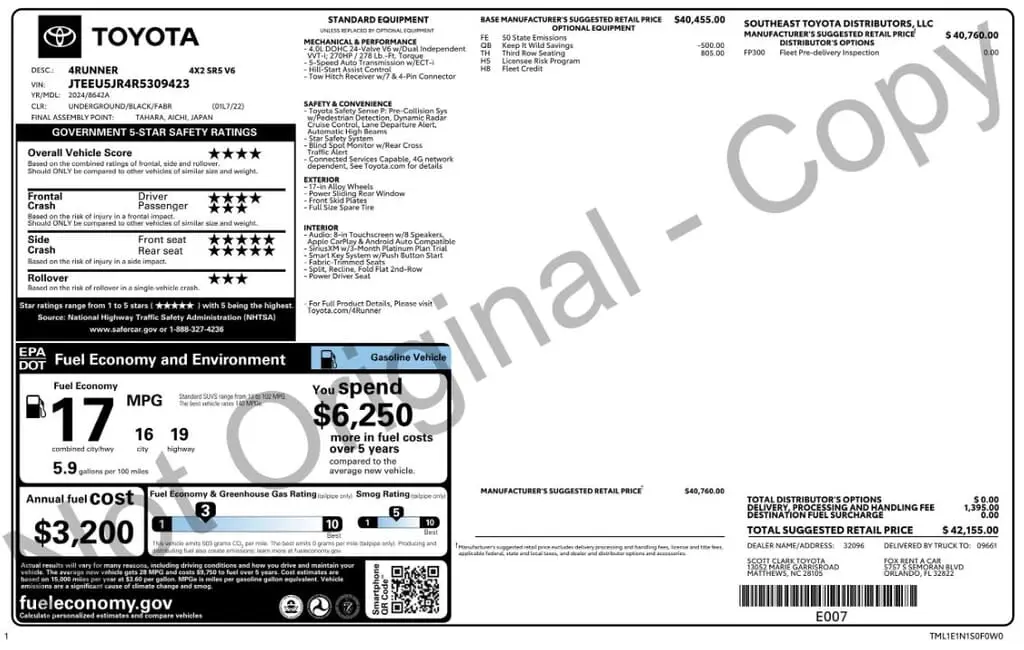 Florida Fine Cars - Used TOYOTA 4RUNNER 2024 MIAMI SR5