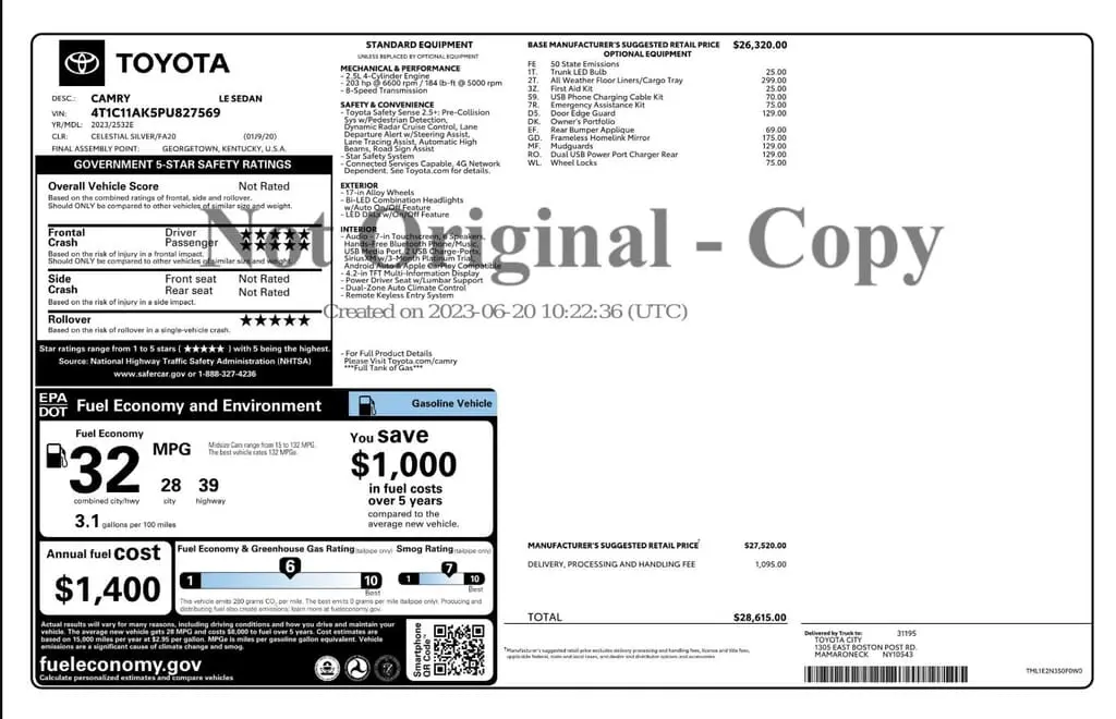Florida Fine Cars - Used TOYOTA CAMRY 2023 WEST PALM LE
