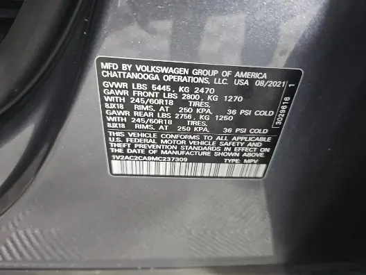 Florida Fine Cars - Used VOLKSWAGEN ATLAS CROSS SPORT 2021 MARGATE 2.0T S