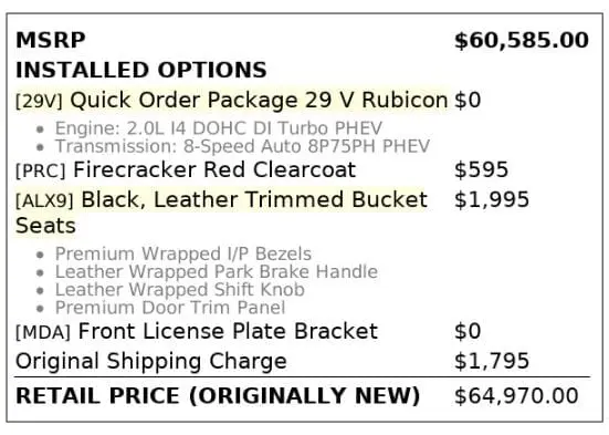 Florida Fine Cars - Used JEEP WRANGLER 4XE 2023 MARGATE RUBICON