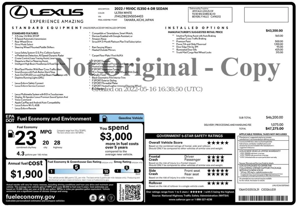 Florida Fine Cars - Used LEXUS IS 2022 MARGATE IS 350 F SPORT