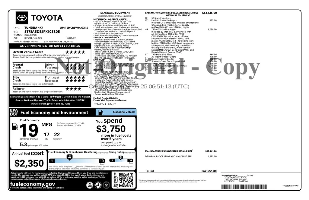 Florida Fine Cars - Used TOYOTA TUNDRA 4WD 2023 MIAMI LIMITED