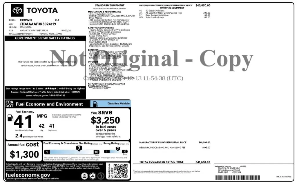 Florida Fine Cars - Used TOYOTA CROWN 2024 MARGATE XLE