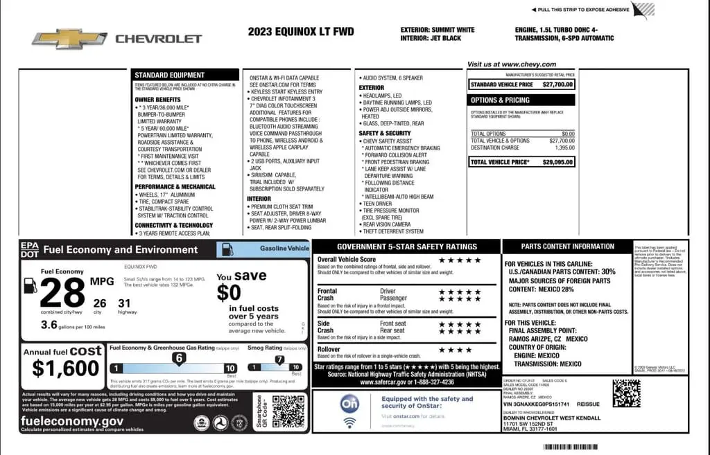 Florida Fine Cars - Used CHEVROLET EQUINOX 2023 WEST PALM LT