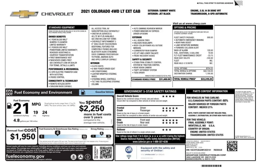 Florida Fine Cars - Used CHEVROLET COLORADO 2021 MIAMI 4WD LT