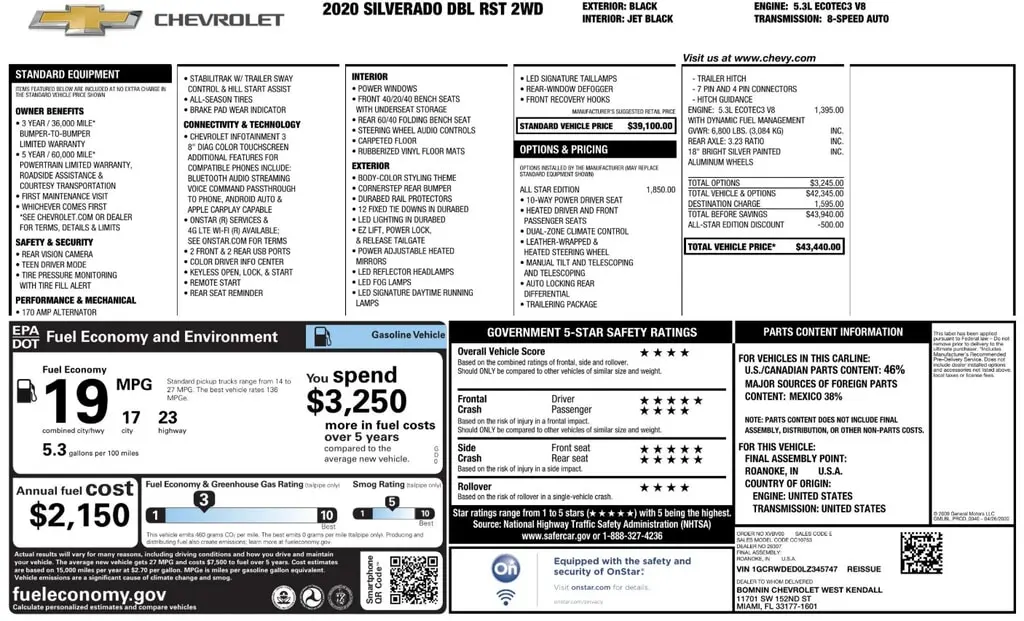 Florida Fine Cars - Used CHEVROLET SILVERADO 1500 2020 ORLANDO RST