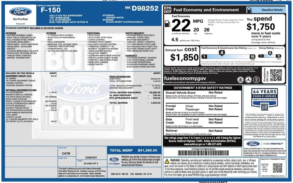 Florida Fine Cars - Used FORD F-150 2021 ORLANDO XL