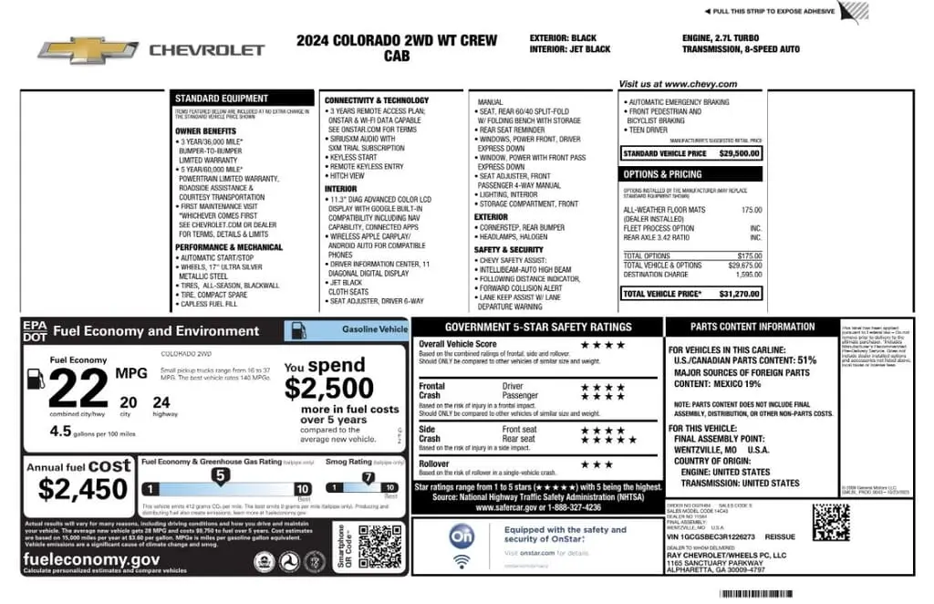 Florida Fine Cars - Used CHEVROLET COLORADO 2024 MIAMI 2WD WORK TRUCK