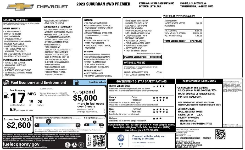Florida Fine Cars - Used CHEVROLET SUBURBAN 2023 ORLANDO PREMIER