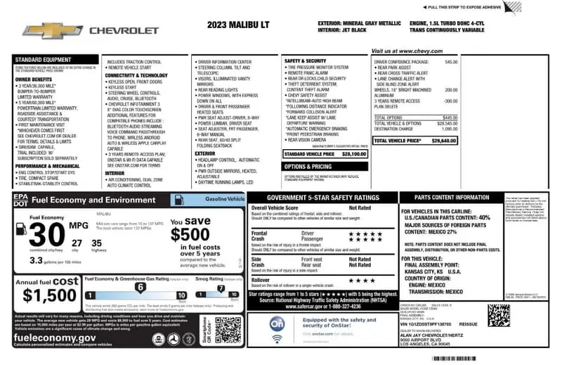 Florida Fine Cars - Used CHEVROLET MALIBU 2023 MARGATE LT