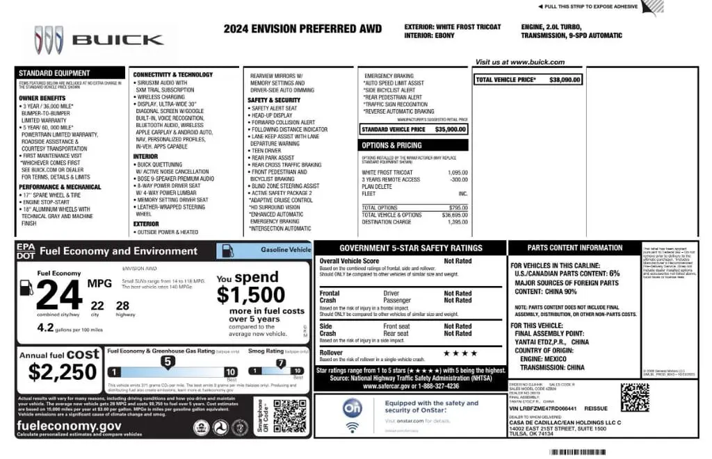 Florida Fine Cars - Used BUICK ENVISION 2024 MARGATE PREFERRED