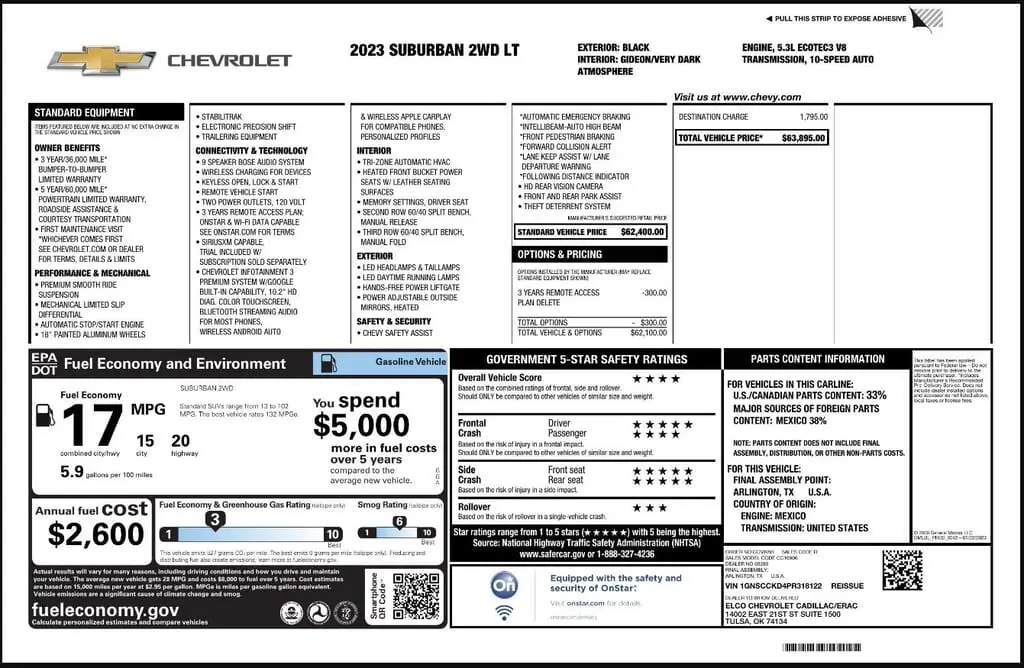 Florida Fine Cars - Used CHEVROLET SUBURBAN 2023 MARGATE LT