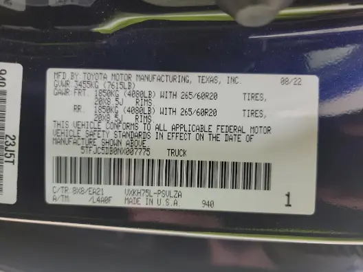 Florida Fine Cars - Used TOYOTA TUNDRA 4WD 2022 MIAMI LIMITED HYBRID