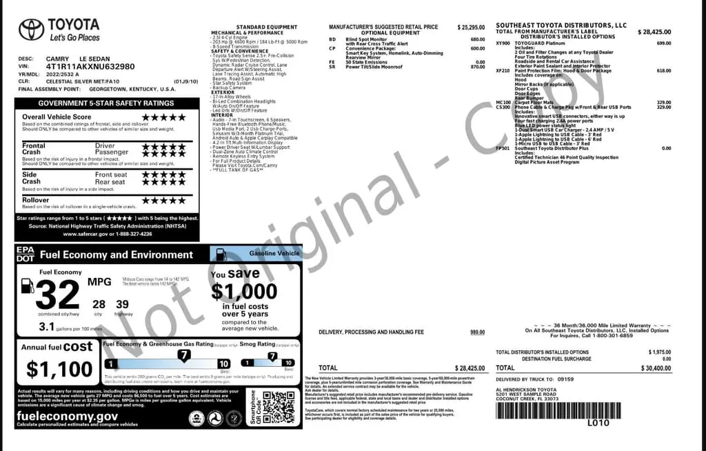 Florida Fine Cars - Used TOYOTA CAMRY 2022 MIAMI LE