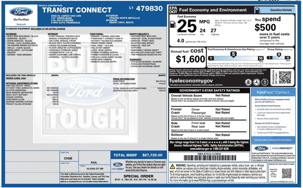 Florida Fine Cars - Used FORD TRANSIT CONNECT VAN 2020 ORLANDO XL
