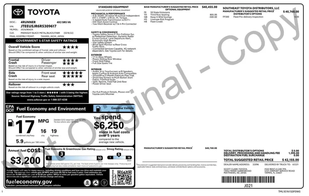 Florida Fine Cars - Used TOYOTA 4RUNNER 2024 MARGATE SR5