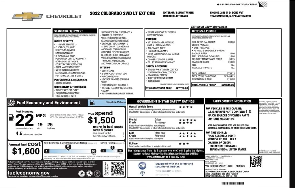Florida Fine Cars - Used CHEVROLET COLORADO 2022 WEST PALM 2WD LT