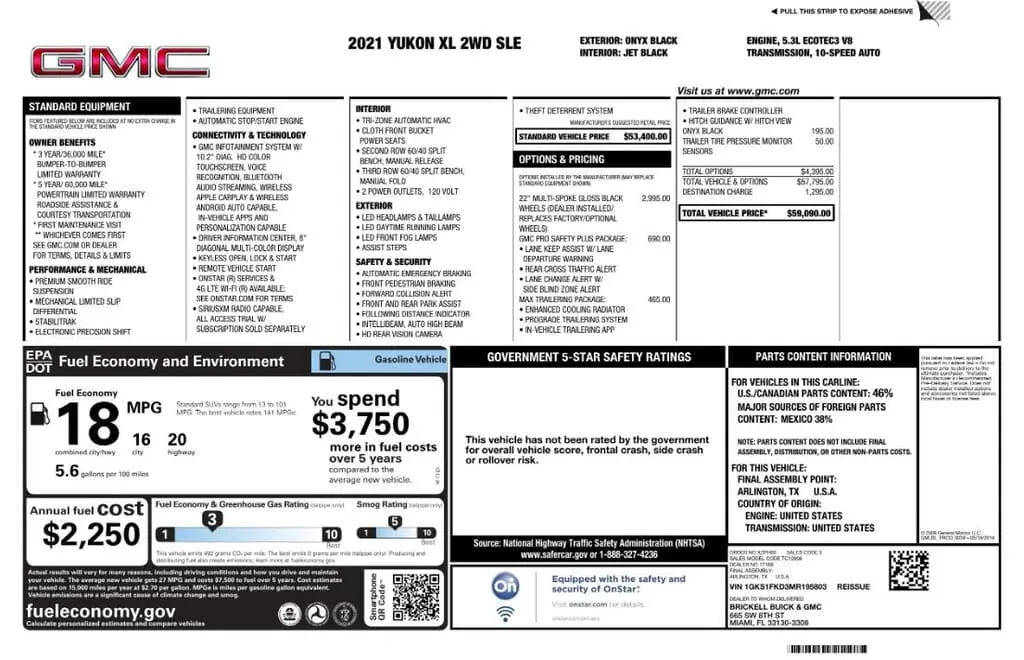 Florida Fine Cars - Used GMC YUKON XL 2021 MIAMI SLE