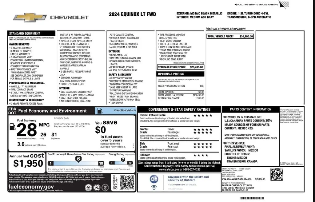 Florida Fine Cars - Used CHEVROLET EQUINOX 2024 WEST PALM LT