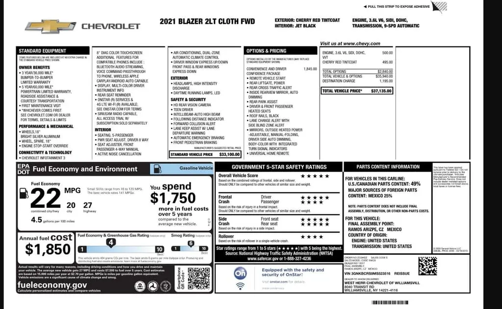 Florida Fine Cars - Used CHEVROLET BLAZER 2021 WEST PALM LT
