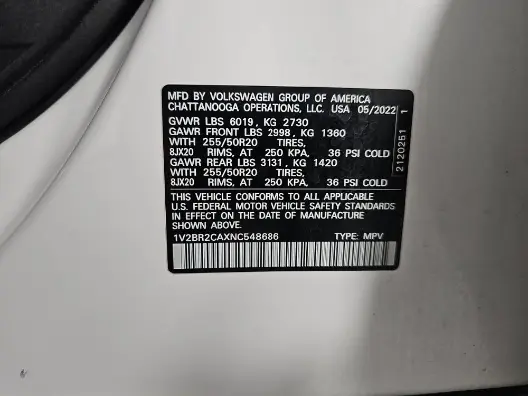 Florida Fine Cars - Used VOLKSWAGEN ATLAS 2022 MARGATE 3.6L V6 SEL