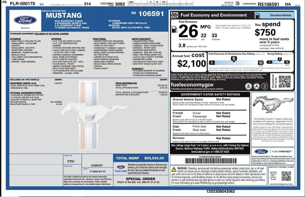 Florida Fine Cars - Used FORD MUSTANG 2024 WEST PALM ECOBOOST