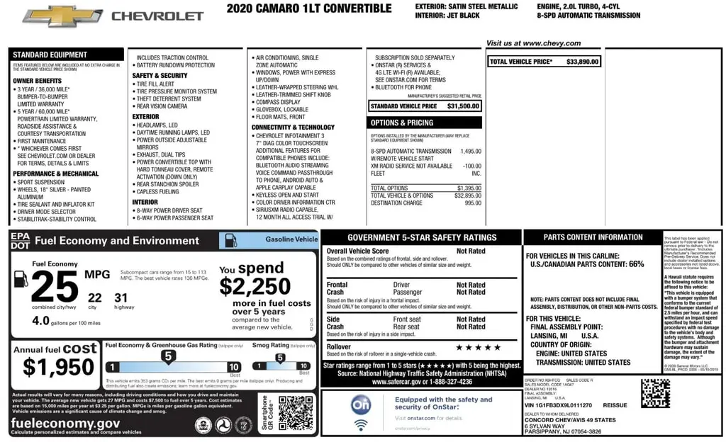 Florida Fine Cars - Used CHEVROLET CAMARO 2020 ORLANDO 1LT
