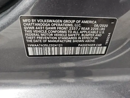 Florida Fine Cars - Used VOLKSWAGEN PASSAT 2020 WEST PALM 2.0T S