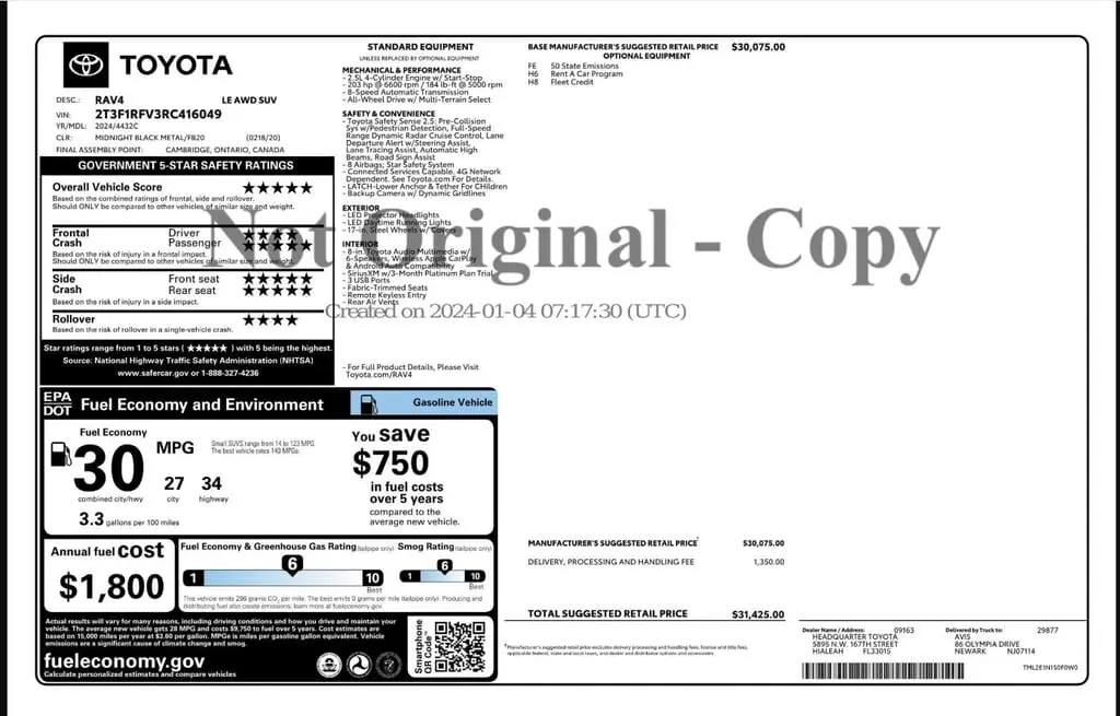 Florida Fine Cars - Used TOYOTA RAV4 2024 WEST PALM LE