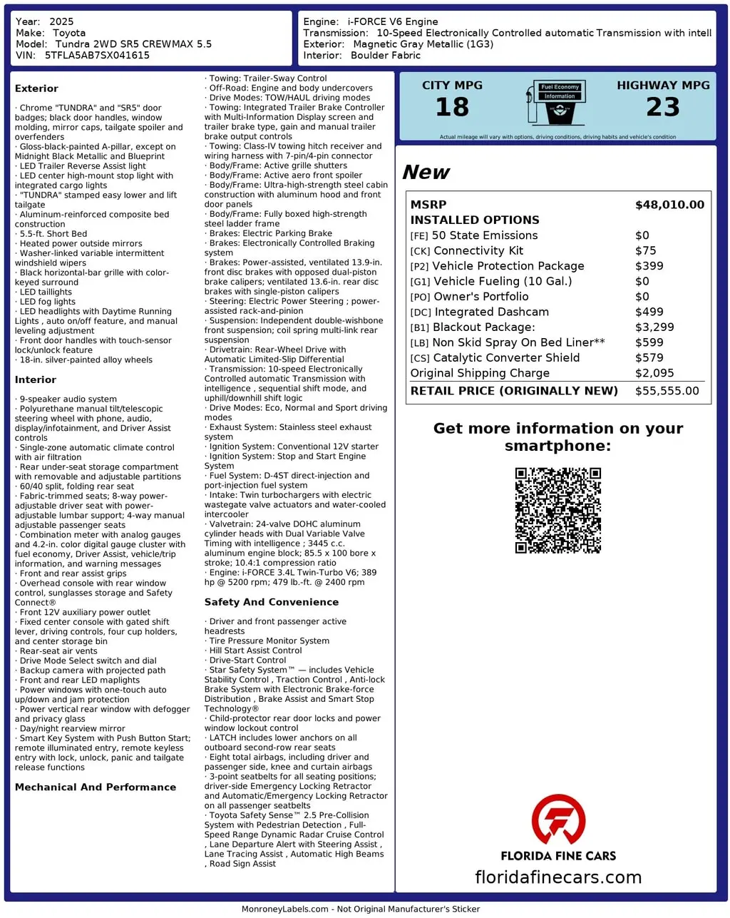 Florida Fine Cars - Used TOYOTA TUNDRA 2WD 2025 MIAMI SR5