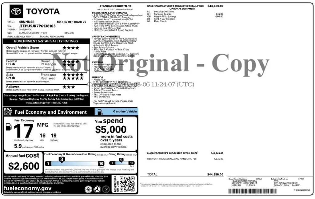 Florida Fine Cars - Used TOYOTA 4RUNNER 2023 MIAMI TRD OFF ROAD