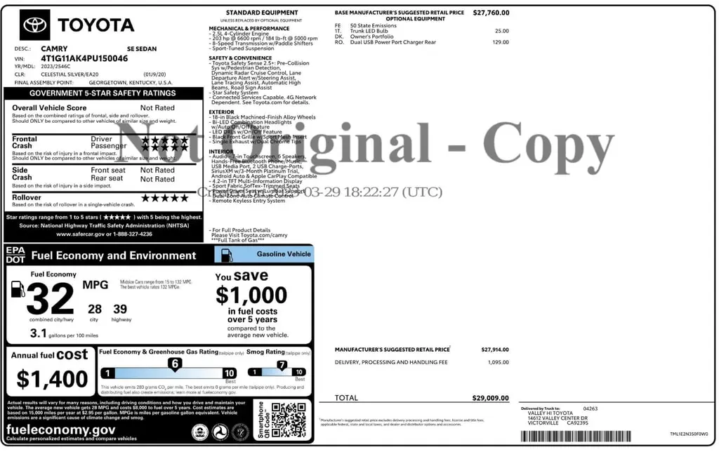 Florida Fine Cars - Used TOYOTA CAMRY 2023 ORLANDO SE
