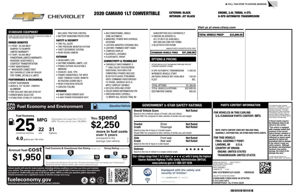 Florida Fine Cars - Used CHEVROLET CAMARO 2020 MARGATE 1LT